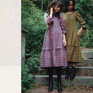 NWOT Lennox Linen Dress in Antique Plum (L)